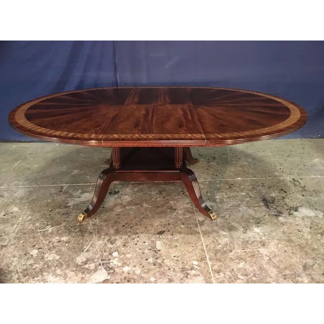 Traditional Leighton Hall Custom Round Mahogany Dining Table For Sale - Image 10 of 12