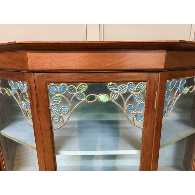 Wood Arts and Crafts Mahogany Display Cabinet, 1900s For Sale - Image 7 of 17