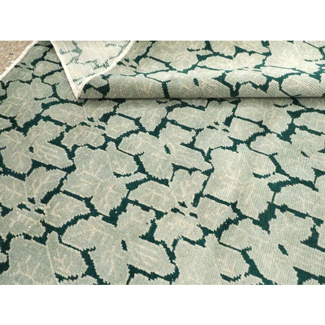 Galerie Shabab Collection Mid-20th Century Turkish Art Deco Style Accent Carpet For Sale - Image 10 of 10