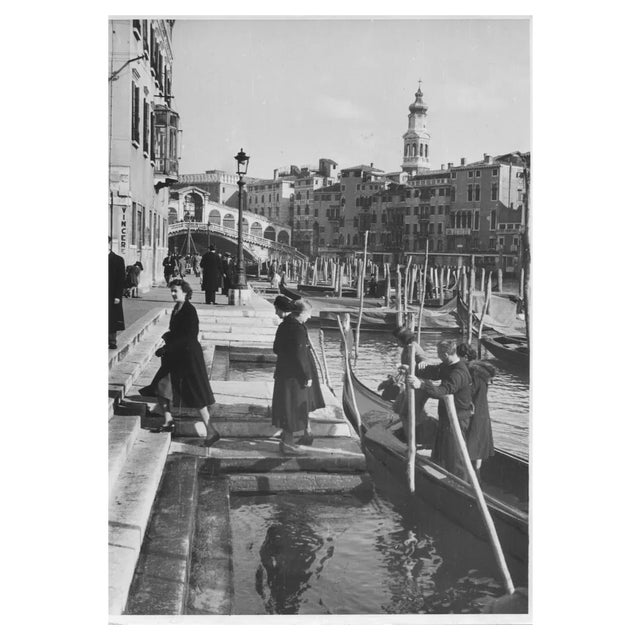 Andres, Venice: Canale Grande with Rialto Bridge, 1955, Silver Gelatin Print For Sale