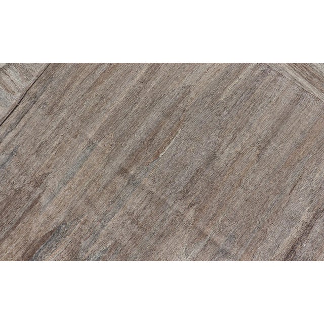 Hand-Woven Kilim Rug by Keivan Woven Arts, Gray Diamond Design 8'8 X 12'7 For Sale - Image 12 of 13