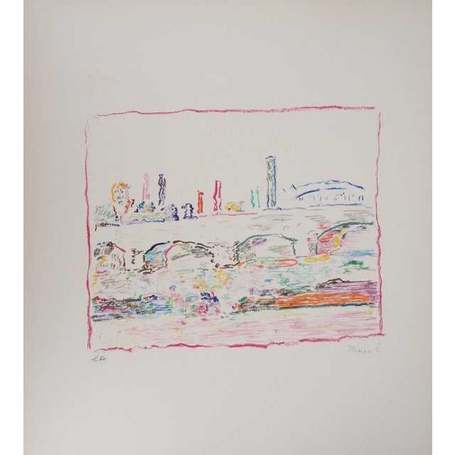 Marko Celebonovic, Le Pont des Arts, Lithograph For Sale - Image 6 of 6