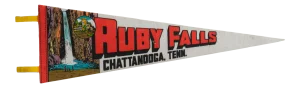 Vintage Ruby Falls Chattanooga Tn Felt Flag