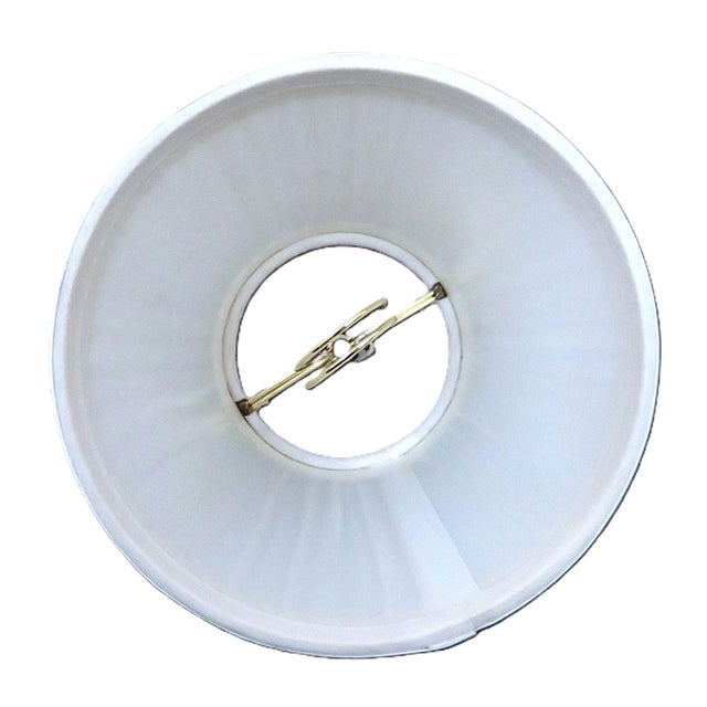 Set of 10 White Lamp Chandelier Shades Pleated Clip-On For Sale - Image 4 of 4