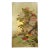 Chinoiserie Hand Painted Artwork on Gold Metallic Wallpaper Panel For Sale