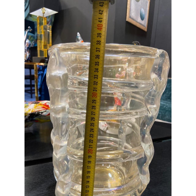 Murano Glass Vase with Pure Gold by Costantini, 1990s For Sale - Image 4 of 12