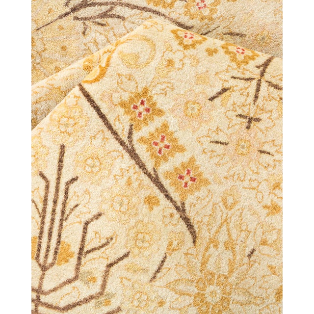 Textile Mogul, One-of-a-Kind Hand-Knotted Area Rug in Ivory, 6' 1" x 8' 10" For Sale - Image 7 of 8
