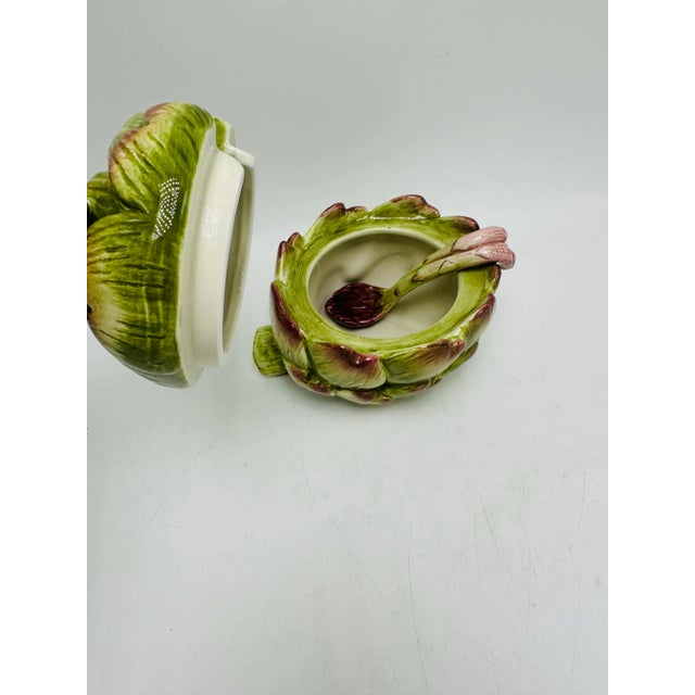 Boho Chic Vintage Fitz and Floyd Artichoke Tureen For Sale - Image 3 of 4