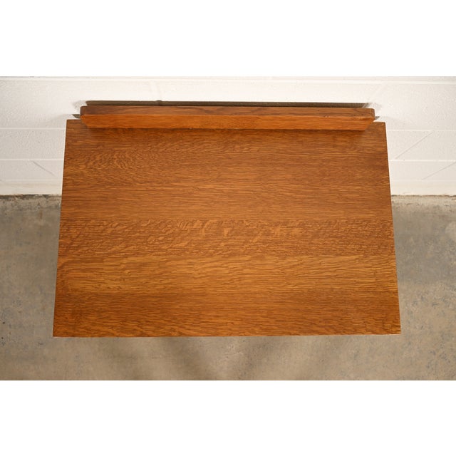 Stickley Mission Oak Arts & Crafts Nightstand or Bachelor Chest For Sale - Image 12 of 16