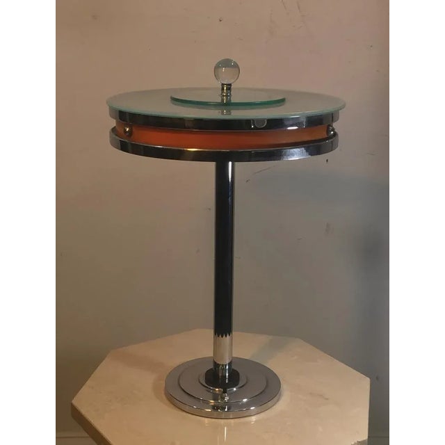 Metal Art Deco Lamp by Kurt Versen For Sale - Image 7 of 13