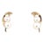 1990s Mikimoto Estate Akoya Pearl Earrings 14k Y Gold 6.44 mm, 2 pieces For Sale