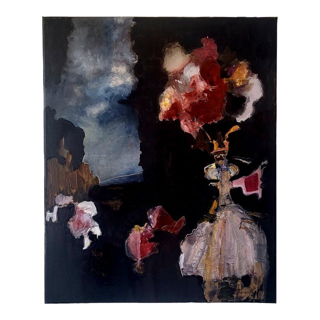 Title: Sovereignty. 30 X 24 Inch Contemporary Abstract Oil on Linen Painting by Lynn Christian 2023 For Sale