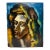 Abstract Fauvist Ancient Figurehead Original Oil Painting on Board For Sale