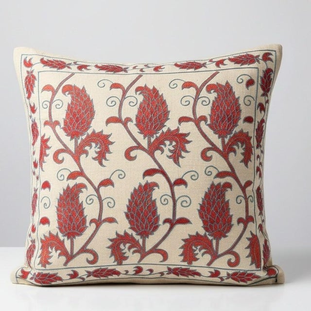 New Hand-Embroidered 100% Silk Cushion Cover – Authentic Uzbek Textile Art Elevate your home décor with this exquisite...