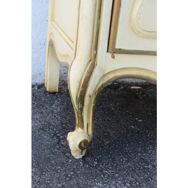 Drexel French Shabby Chic Painted Extra Tall Narrow Lingerie Jewelry Chest 5980 For Sale - Image 12 of 12