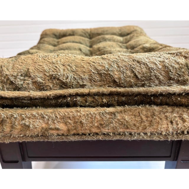 1960’s Mid-Century Modern Castro Convertibles Olive Tufted Ottoman For Sale In Columbus - Image 6 of 9