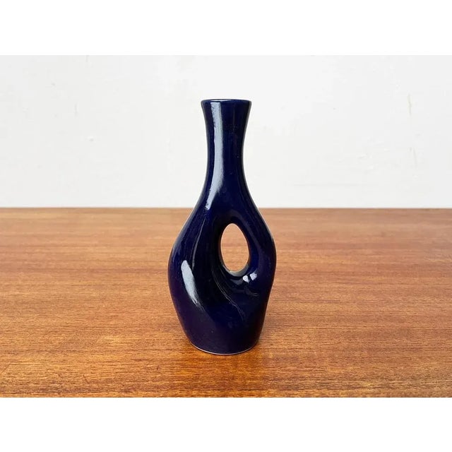 Mid-Century German West German Pottery WGP Vase with Organic Shape, 1960s For Sale - Image 4 of 13