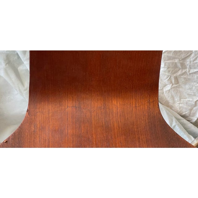 Fritz Hansen Denmark 1974 Plywood Hammer Stackable Chairs Set of 2 Refinished For Sale - Image 6 of 16