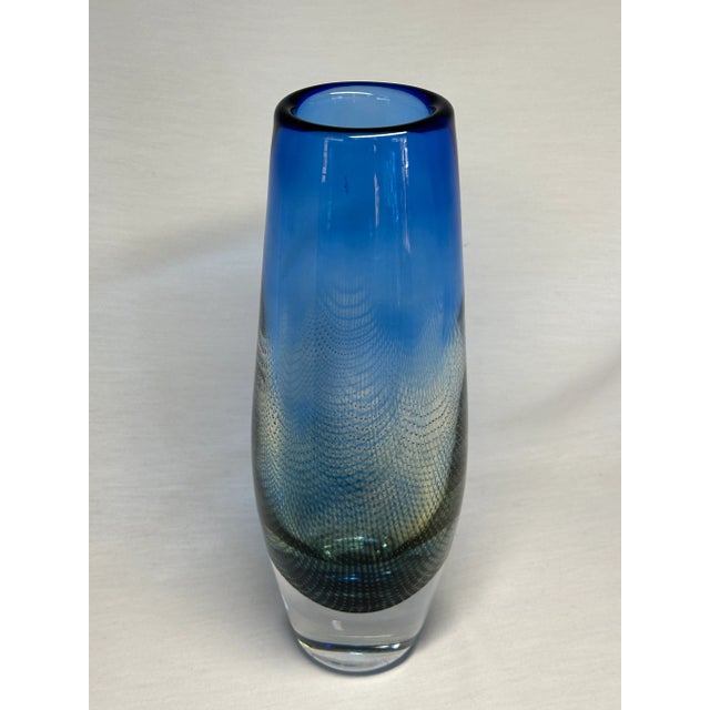 This stunning Kraka Vase by Orrefors, designed by renowned Swedish artist Sven Palmquist, is a 1950s original that...