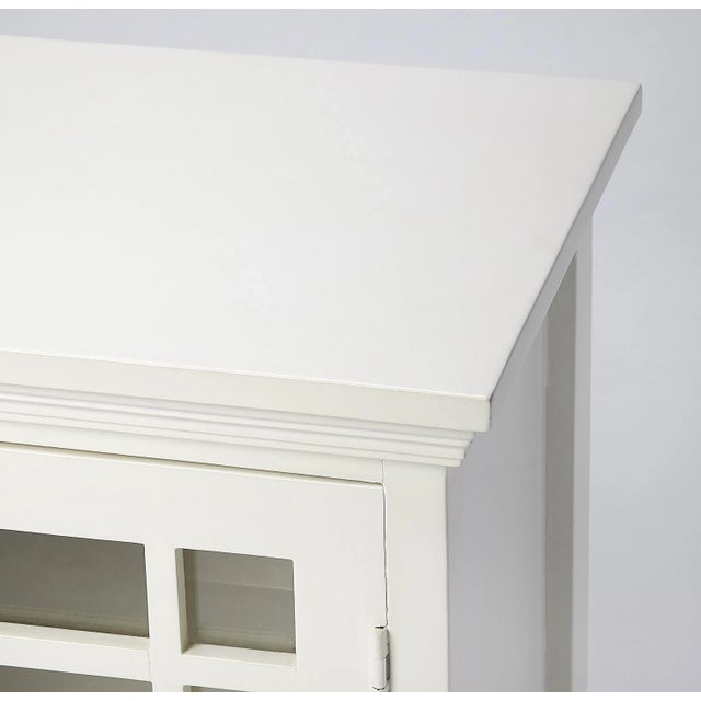 Transitional Baxter Cabinet, White For Sale - Image 3 of 8