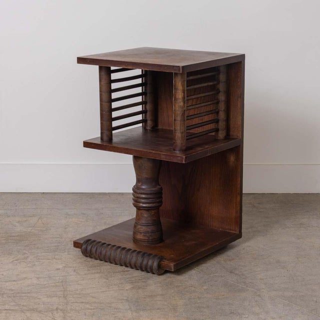 Pair of 1940s French Oak End Tables Attributed to Charles Dudouyt For Sale - Image 9 of 17