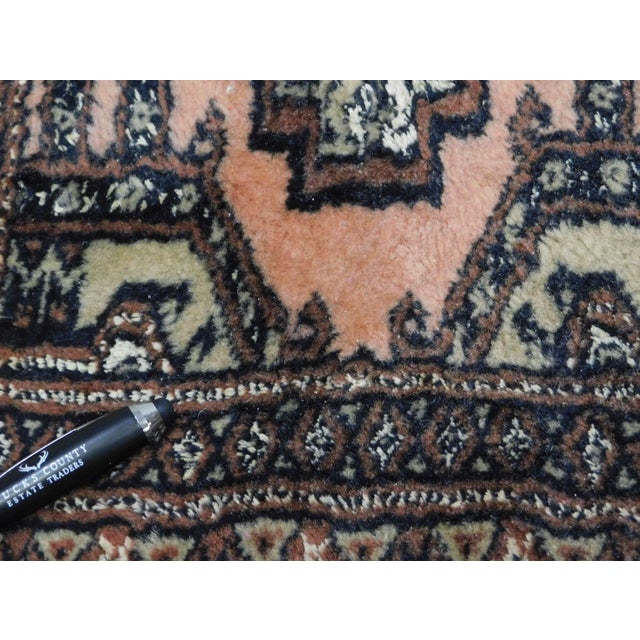 Black Vintage Hand Woven 42" x 25" Bokara Rug For Sale - Image 8 of 13