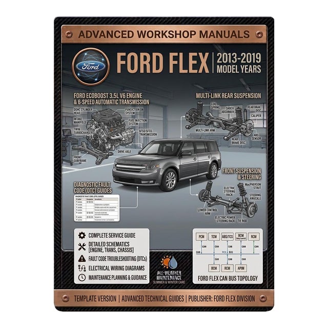 Ford Flex 2013-2019, Car Repair Manual, Workshop Guide Book For Sale