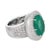 1990s Wempe Gia 10.48 Carat Colombian Emerald Diamond 18k White Gold Cocktail Ring, Size 5 For Sale - Image 4 of 8
