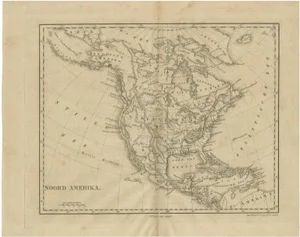 Antique Map of North America by Laarman, 1860s