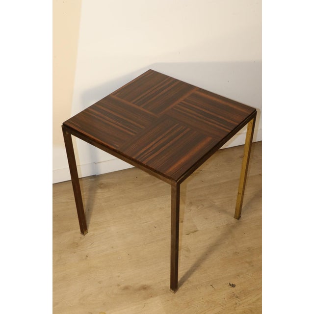 Vintage Rosewood and Bronze Side Table, 1960 For Sale - Image 15 of 18