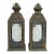 Pair of Metal Lanterns With Glass Panels For Sale