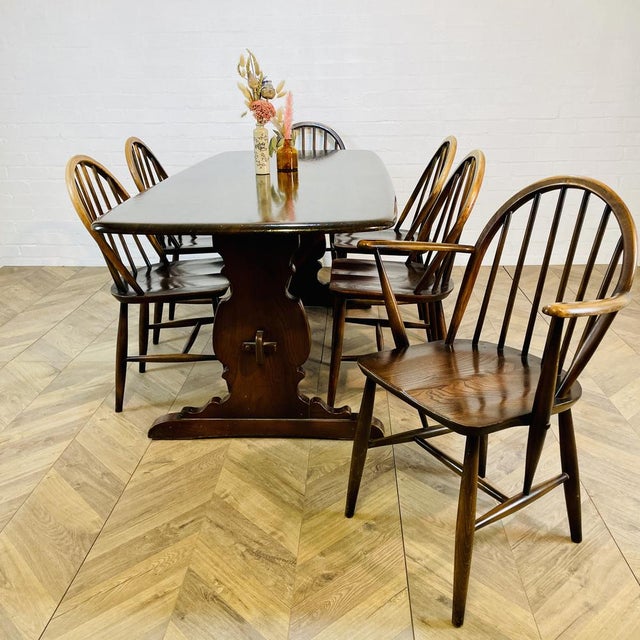 Large Model 419 Refectory Dining Table by Lucian Ercolani for Ercol, 1960s For Sale - Image 14 of 16