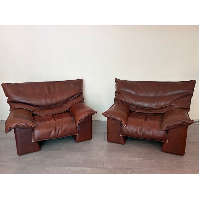 Vintage Leather Armchairs, 1970s, Set of 2 For Sale - Image 13 of 18