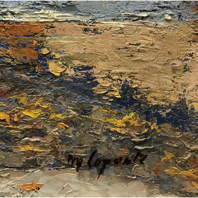 Maurice Loponte, Au bord de l'eau, 1956, Oil on Canvas For Sale - Image 3 of 7