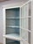 Antique Painted White Corner China Cabinet Pane Glass Door 1800s Display Cabinet For Sale - Image 11 of 18