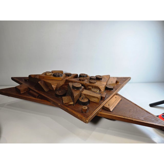 Abstract 1980s George Marinko Abstract Wooden Sculpture For Sale - Image 3 of 16