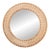 Bleached Teak 36" Round Inlay Mirror For Sale