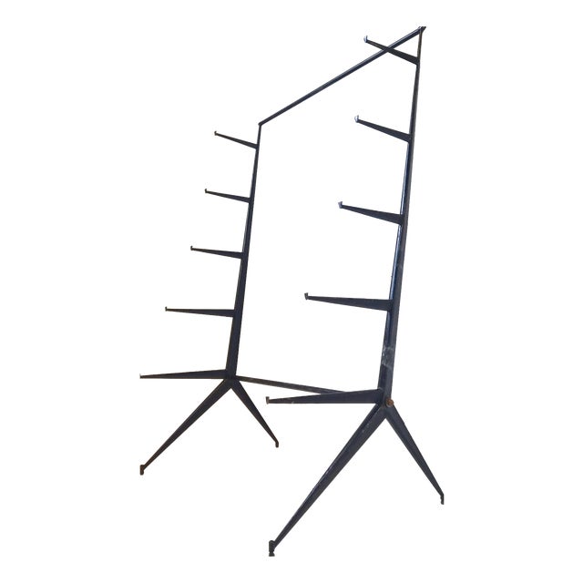 Vintage Shelf with Compass Legs by Jean Prouvé and Maurice Novarina, 1950s For Sale