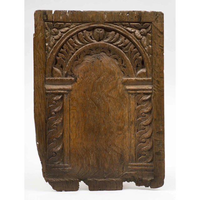 English 17th Century Oak Wall Panel Carving For Sale - Image 3 of 3