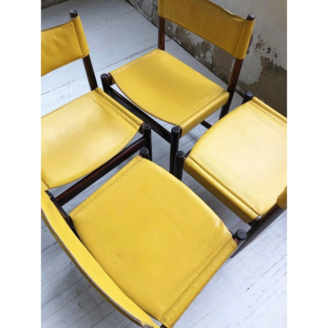 Rosewood and Leather Dining Chairs by Arne Vodder for Sibast, 1950s, Set of 4 For Sale - Image 17 of 18