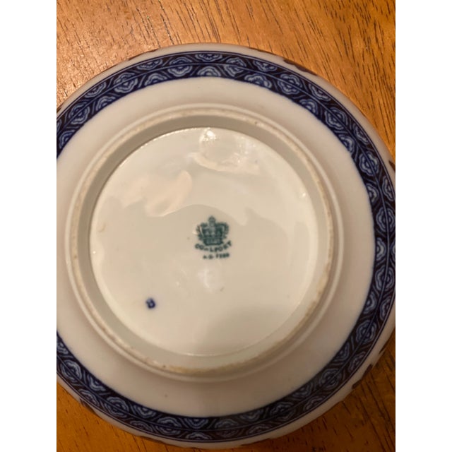 Blue Antique Coalport Flow Blue Porcelain Bowl For Sale - Image 8 of 9