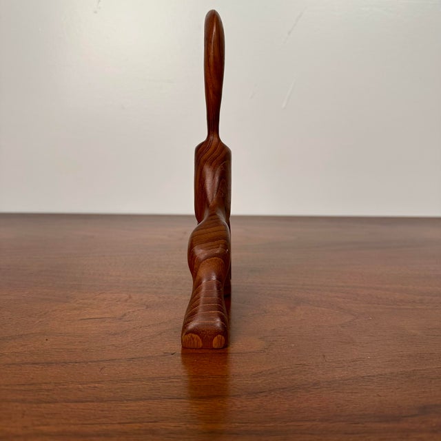 Danish Modern Teak Character Figure Sculpture by Is J. Bentsen For Sale - Image 9 of 12