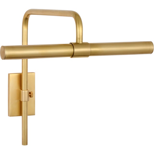 2020s Thomas O'Brien for Visual Comfort Signature Kidd 9" Frame Mount Picture Light in Hand-Rubbed Antique Brass For Sale - Image 5 of 14