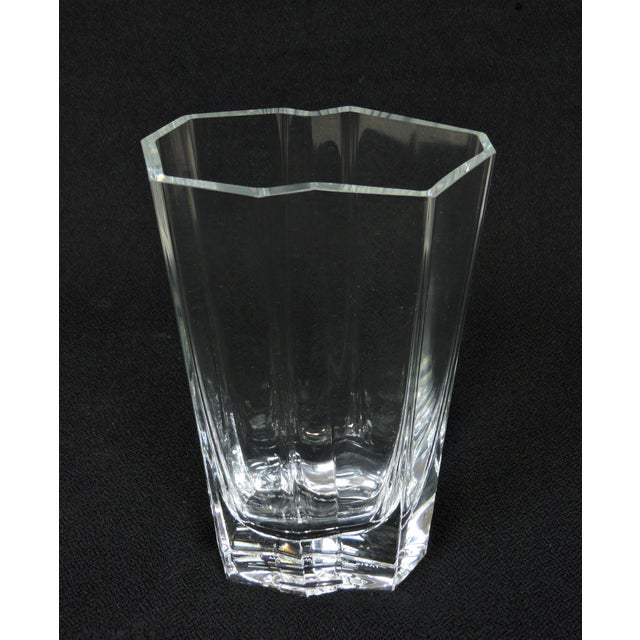 Beautiful Pinja vase designed by Tapio Wirkkala and made in Finland by Iittala. This heavy and high quality crystal vase...