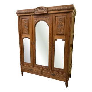 Antique Art Nouveau Wardrobe, 1910 For Sale