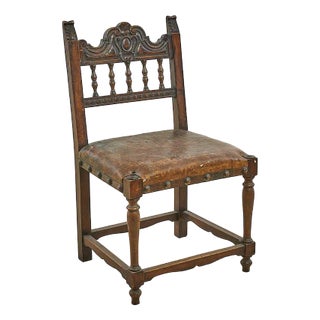 Vintage Side Chair in Wood For Sale