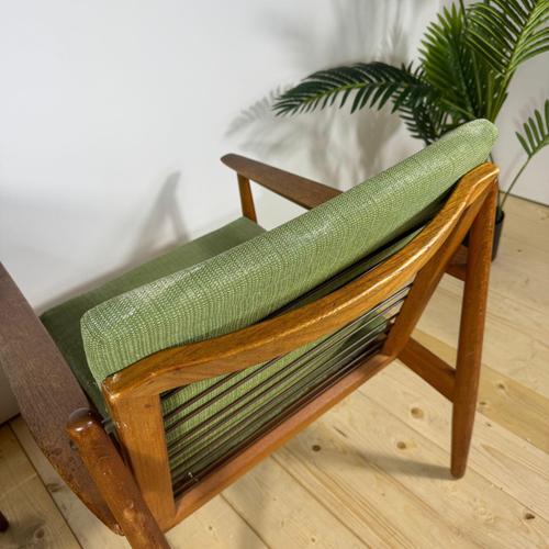 Mid-Century Modern Danish Teak Armchairs with Cushions, 1960, Set of 2 For Sale - Image 6 of 8