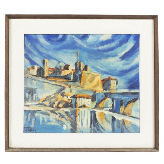 Jerónimo Fernandes Da Silva, Arcos de Valdevez, 1970s, Oil Painting For Sale - Image 6 of 6