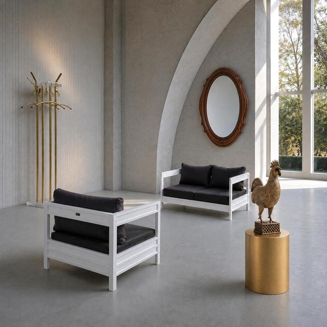 2000 - 2009 Lounge Chair with Cushions by Jan Des Bouvrie for Praxis, 1980s, Set of 2 For Sale - Image 5 of 9