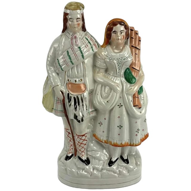 Victorian Antique Staffordshire Scottish Highlanders Figurine For Sale - Image 3 of 7